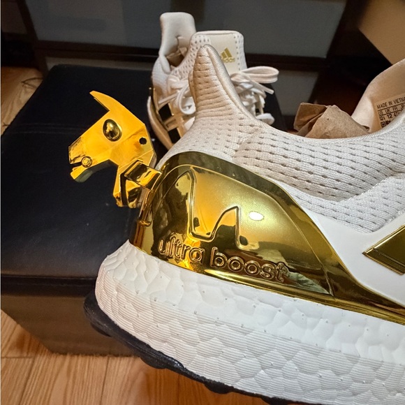 adidas Fortnite White and Gold Running Shoes main image 2